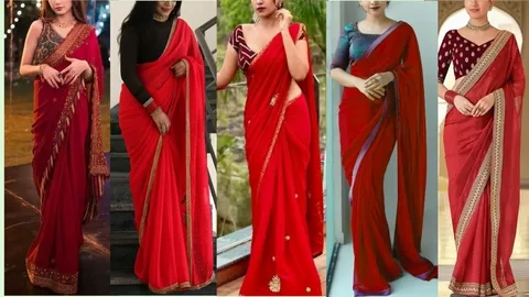   How to Nail the Classic Red Saree & White Blouse Contrast Look